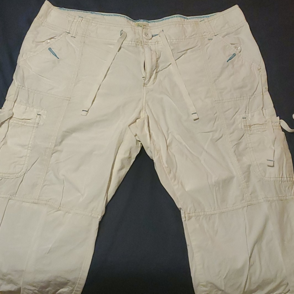 White Beachy Capris